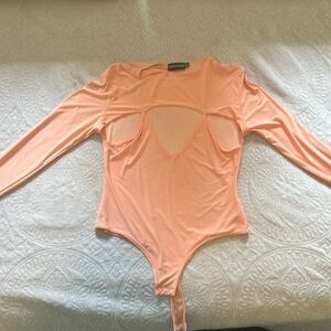 Never worn PLT peach colored bodysuit